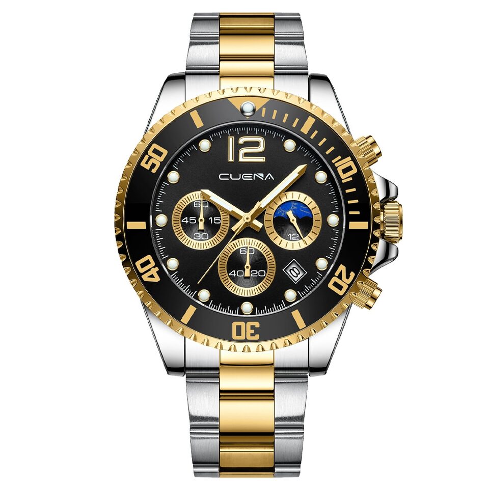 Fashion Casual Steel Band Six Needle Watch