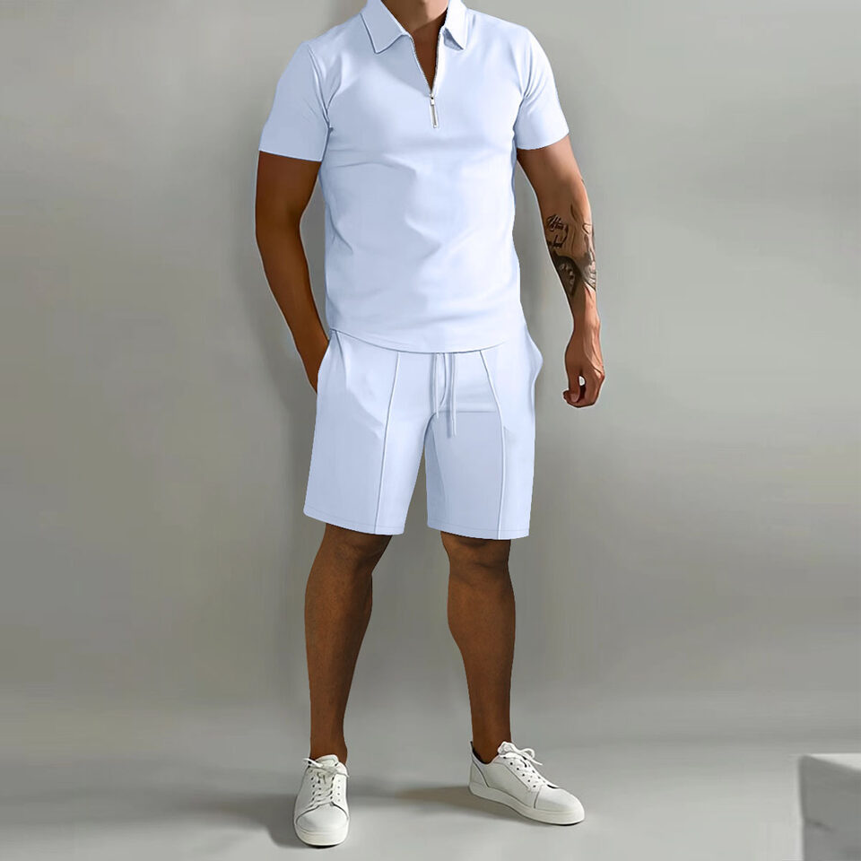 Men's Shorts Suits Summer Short-sleeved Polo Shirts