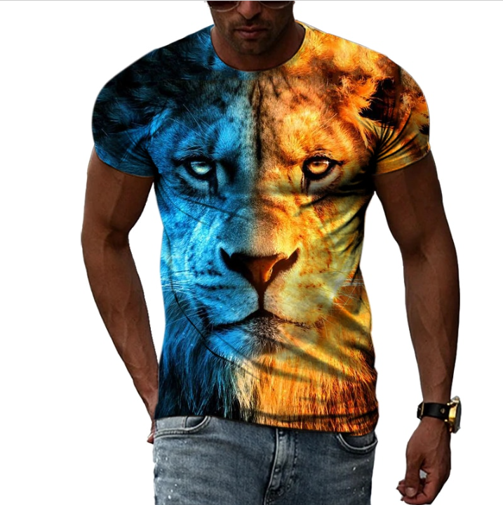 Summer Fashion The New Animal Lion Graphic Men