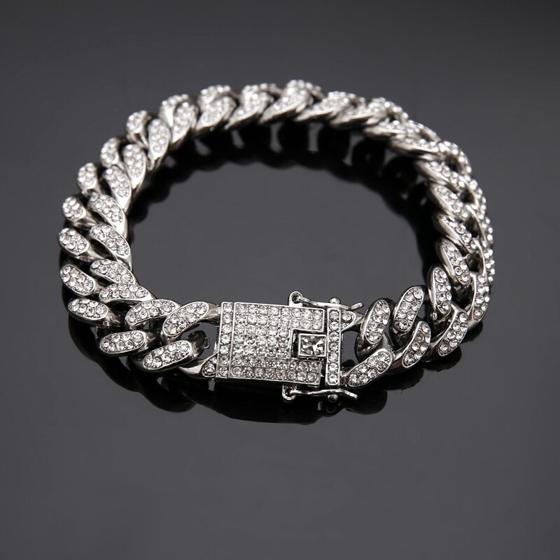 Cuban Bracelet Diamond Link Chain Hiphop Jewelry