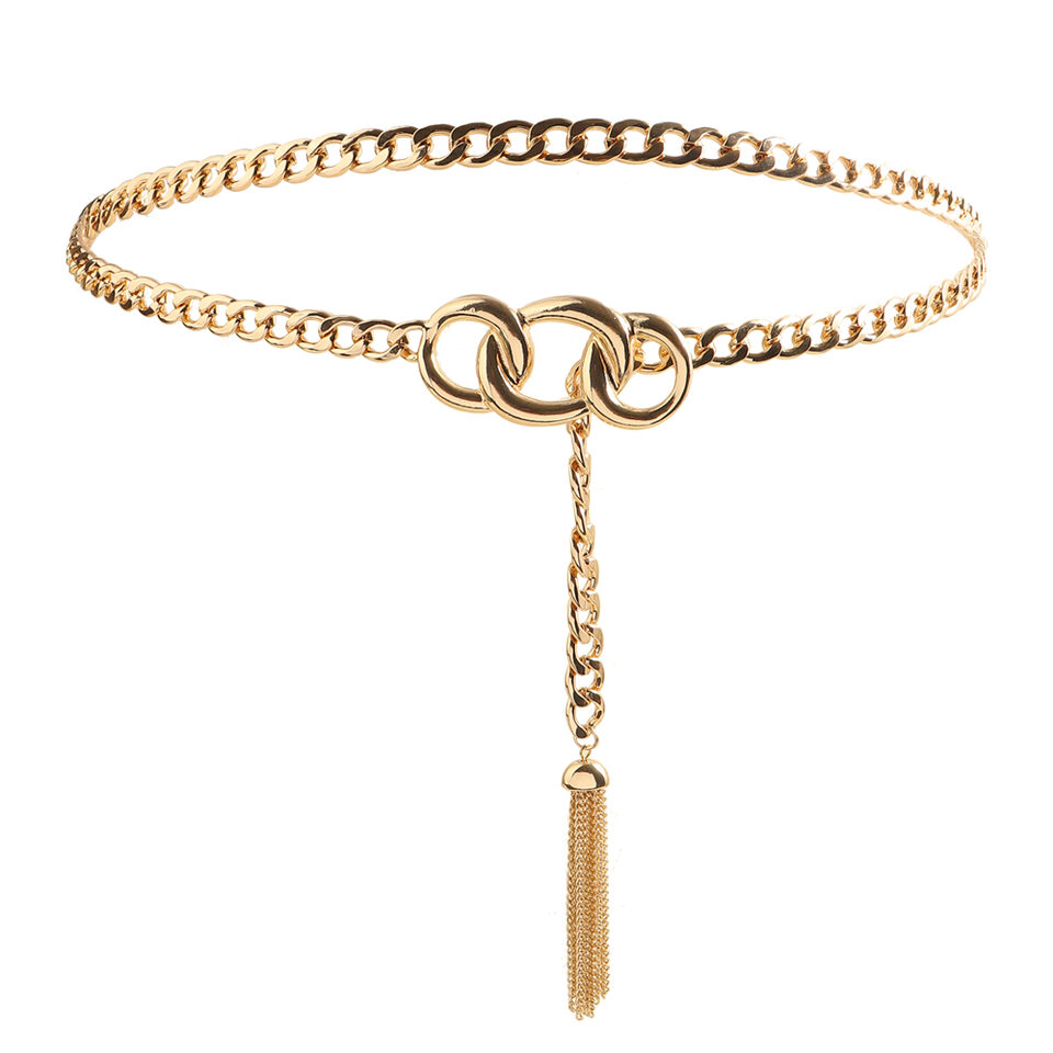 Fashion Metal Waist Chain Embellished Fringe Belt Personality