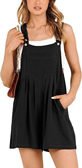 Women's Short Overalls Summer Casual Adjustable Strap Loose