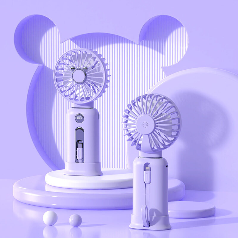 2-in-1 Handheld Fan Fast Charging Power Supply Portable
