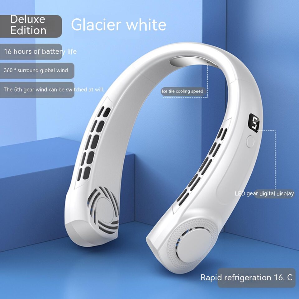 Portable Mute Multifunctional Hanging Neck Fan - Hands-Free