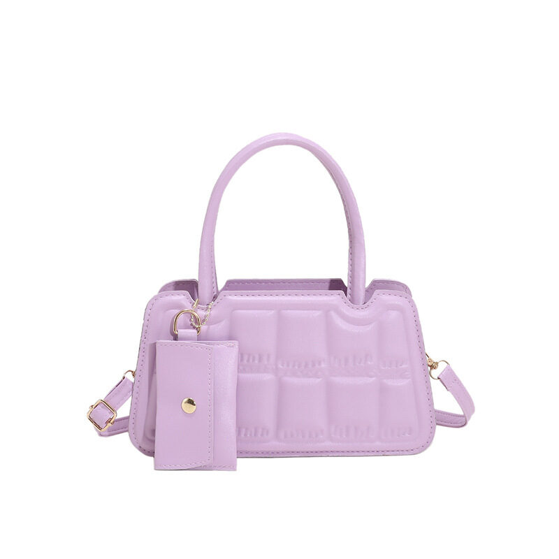 Candy Color Shoulder Bag With Small Wallet Fashion