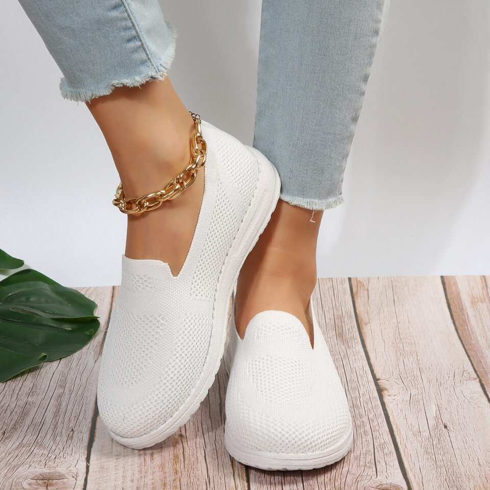 Women's Mesh Shoes Breathable Slip On Lazy Loafers