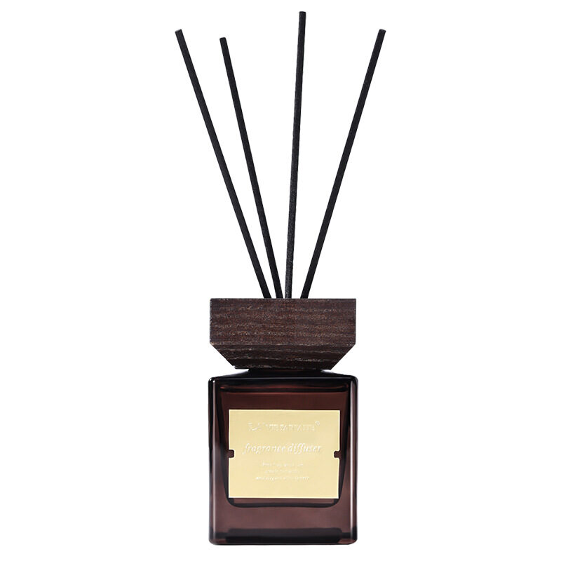 Hotel Fragrance Wooden Lid Rattan Reed Diffuser Essential