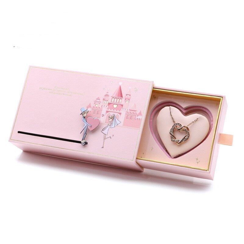 Love Castle Jewellery Box Ring Necklace