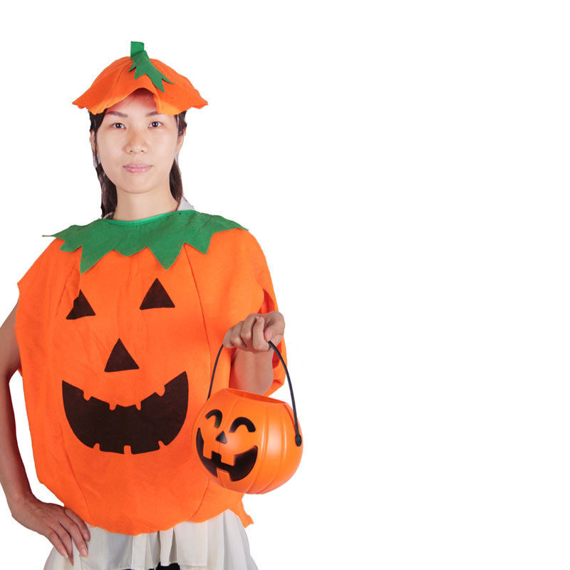Halloween Costume Into Performance Pumpkin Lamp Modeling Wear