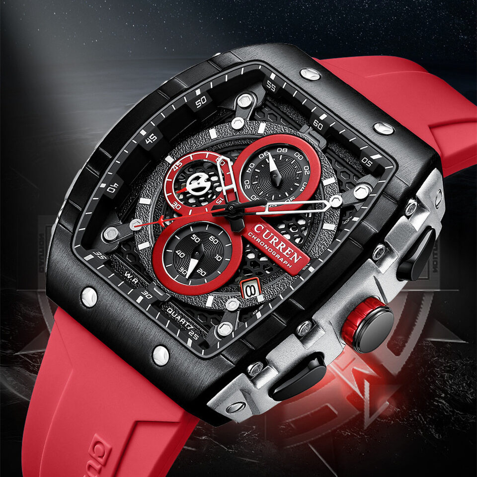 Men's Six-pin Quartz Tape Watch