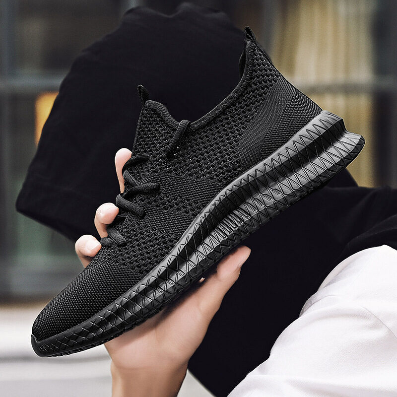 Mens Non Slip Walking Sneakers Lightweight Breathable