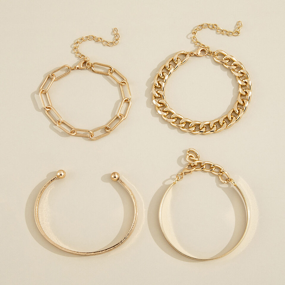 Punk Bracelet English Letter LOVE Bracelet Four-piece Set