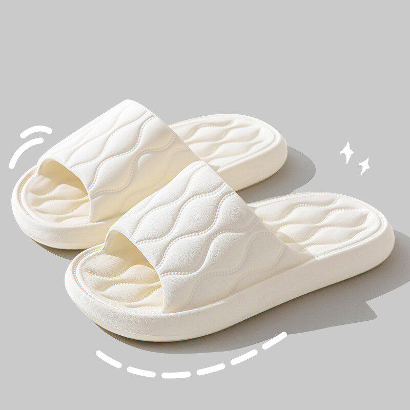 Ripple Style House Slippers EVA Soft Bathroom Women
