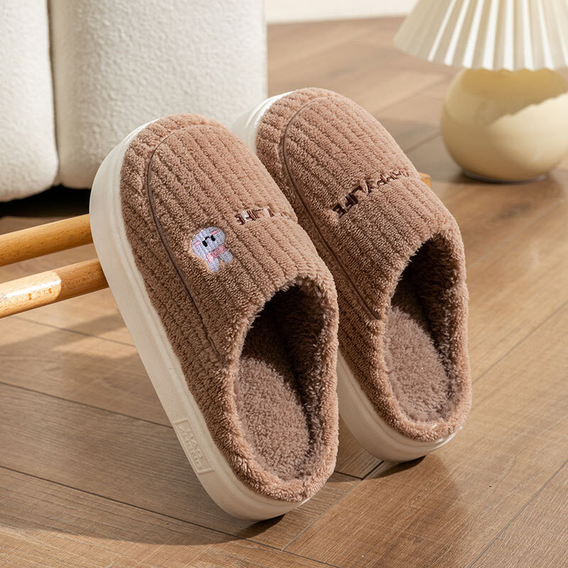 Cute Rabbit Slippers Winter Warm Home Shoes Non