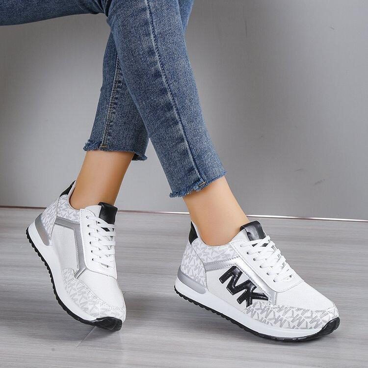 Women's Fashion Casual Printing Lace Up Round Toe