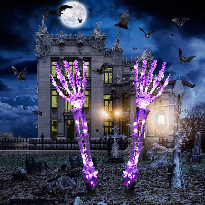 Halloween LED Light Up Skeleton Arm Hand Party