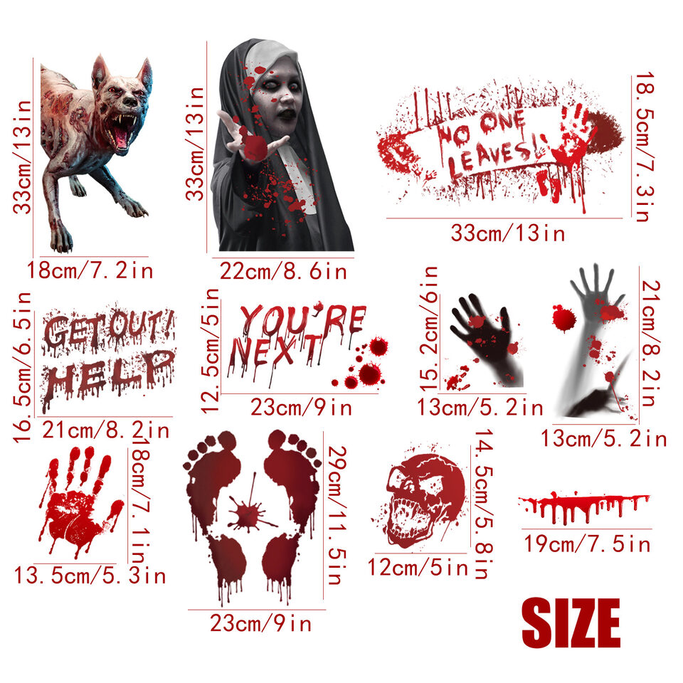 Blood Hands And Feet Skull Horror Bathroom Toilet