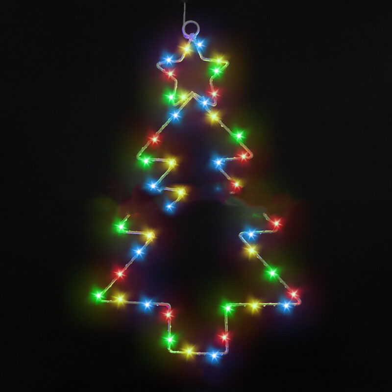 Wrought Iron Christmas Tree Shaped Lantern Festival LED
