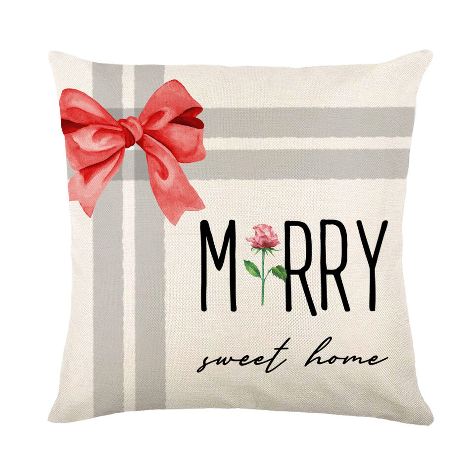 Christmas Decorations Pillow Covers Sofa Square Throw Cases