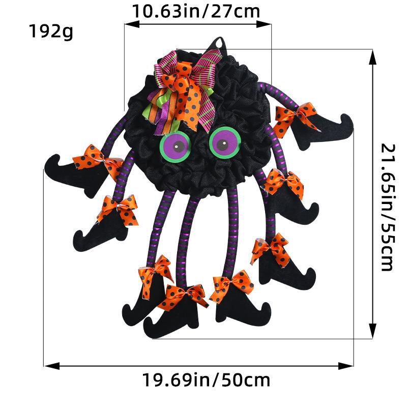 Creative Halloween Multi-legged Spider Door Hanging Wreath Party