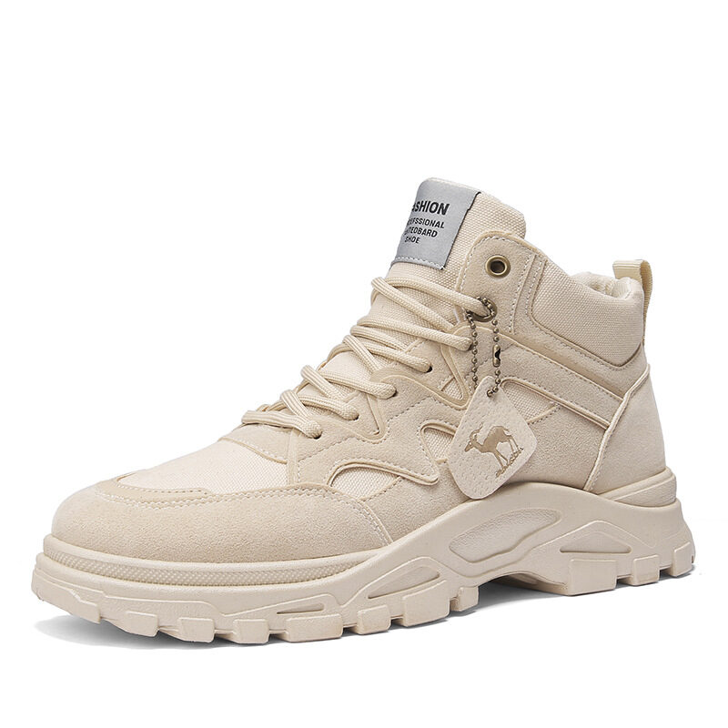 Fall Winter Men High Top Boots Thick Bottom