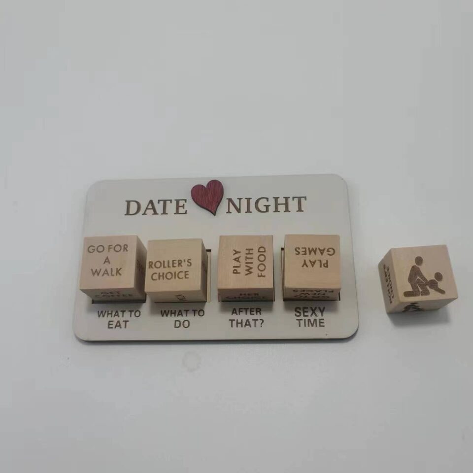 Wooden Date Night Dice Ideas Game Romantic Couple