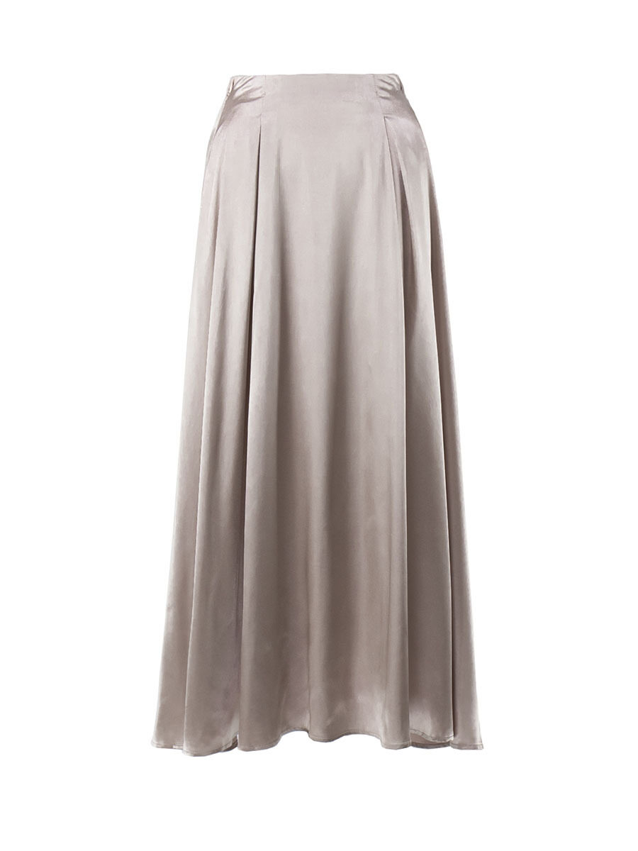 Women's Fashion Graceful Satin Long Skirt