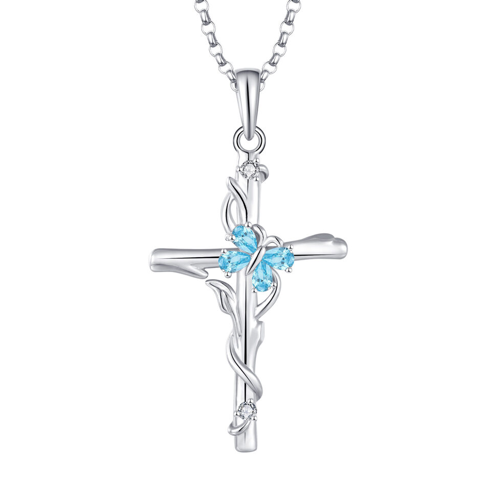 Cross Necklace Sterling Silver Women S925 Pendant Jewellery