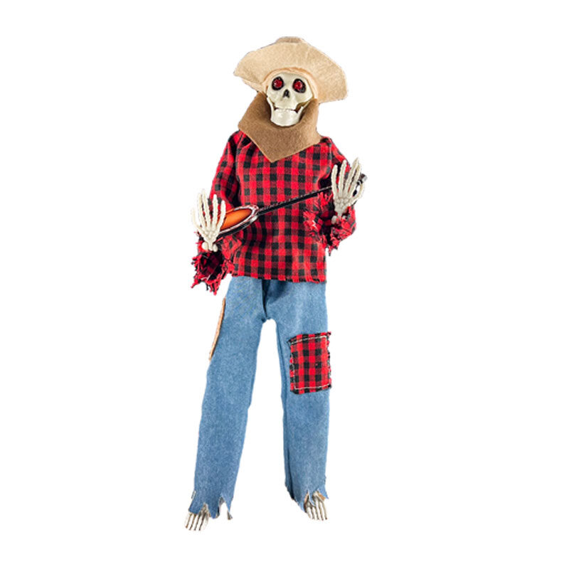 Halloween Luminous Skull Skeleton Decoration Guitarist Skeletons