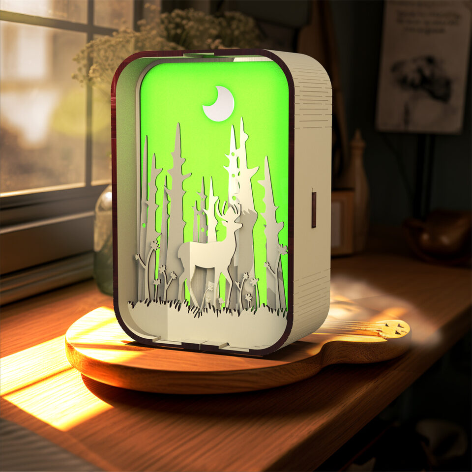 Woodcarving Light Creative Gift Minimalist Bedside Night Decoration