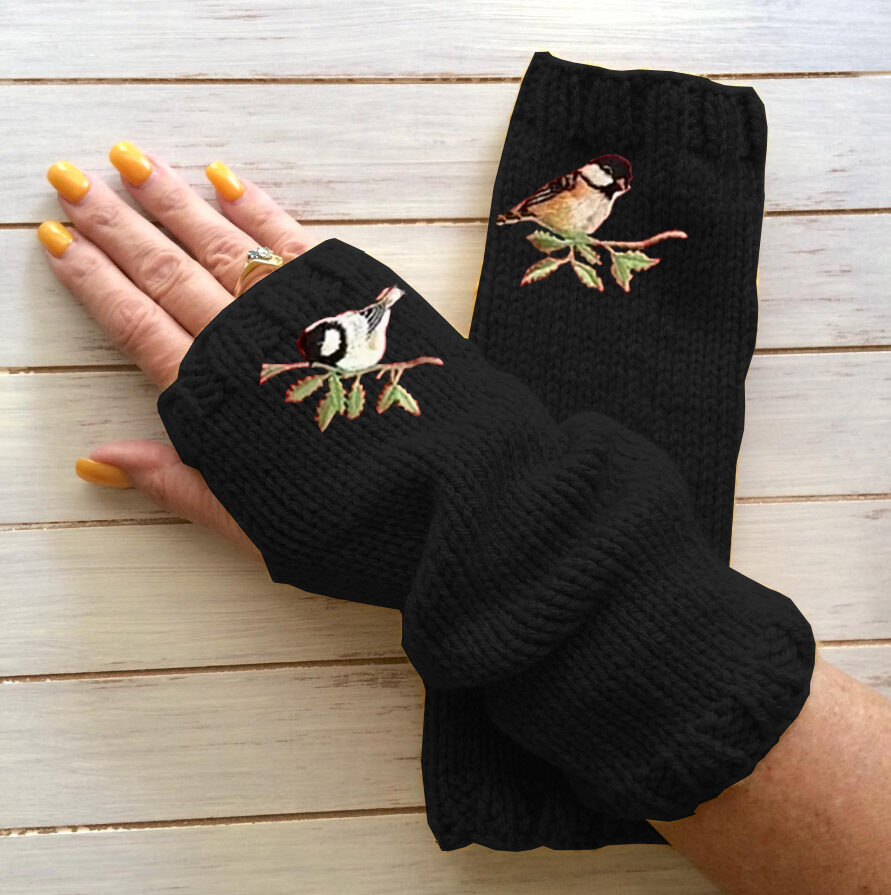 Women's Open Finger Gloves Knitted Warm Half