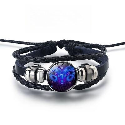 12 Constellations Luminous Bracelet Fashion Nightlight Punk Style