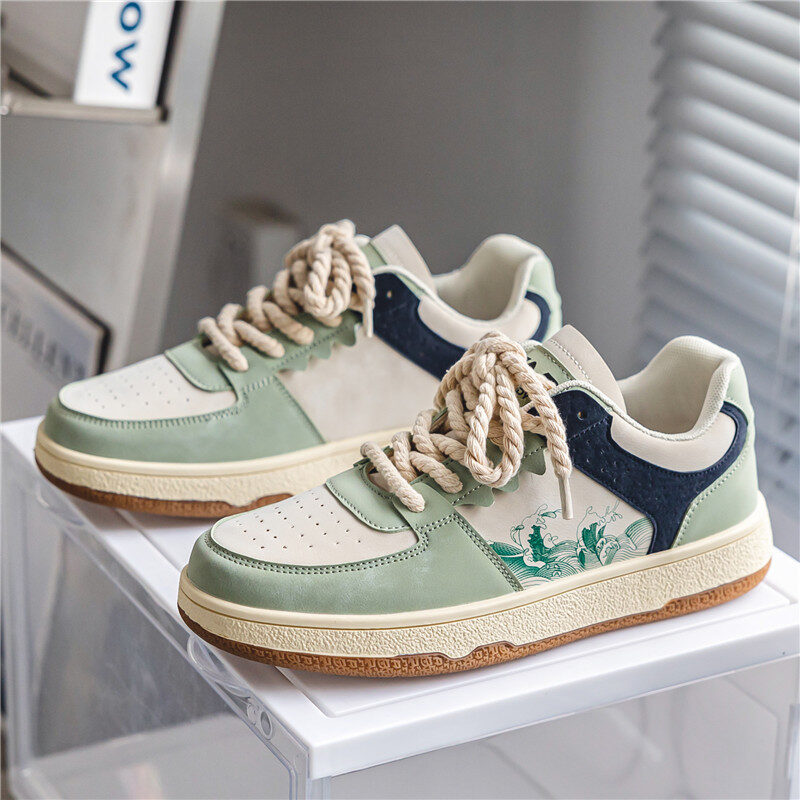Lace-up Casual Shoes Men Soft Thick Sole Fashion