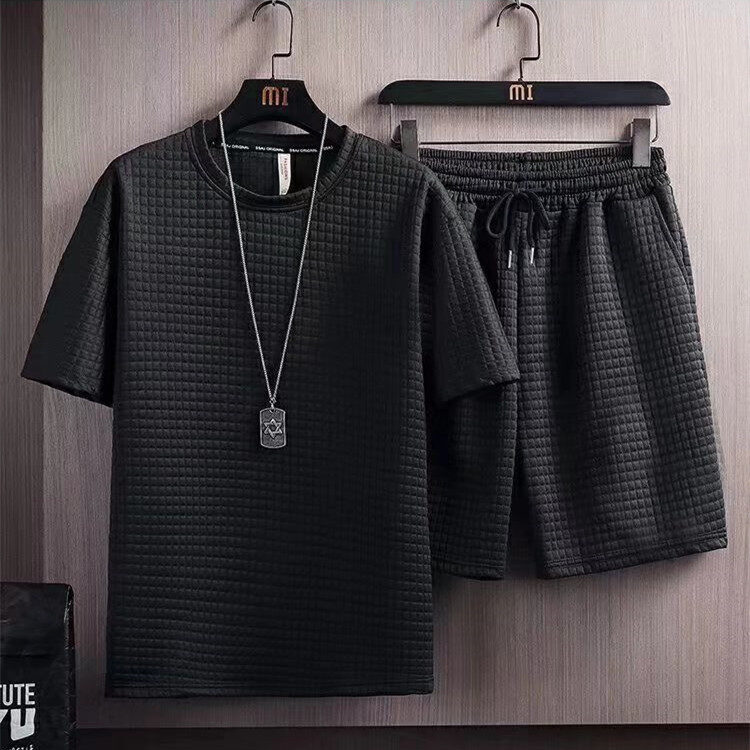 Summer Half Sleeves T-shirt Shorts New Two-piece Suit