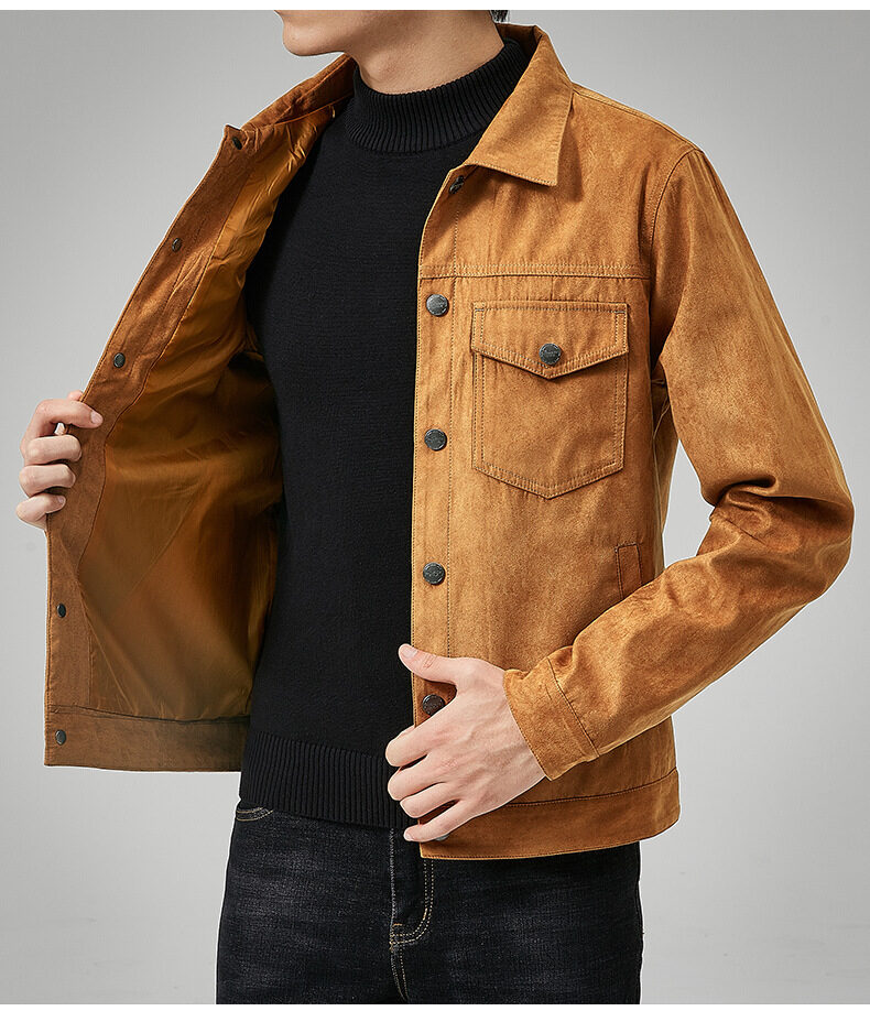Men's Casual Suede Brushed Fabric Youth Fashion British