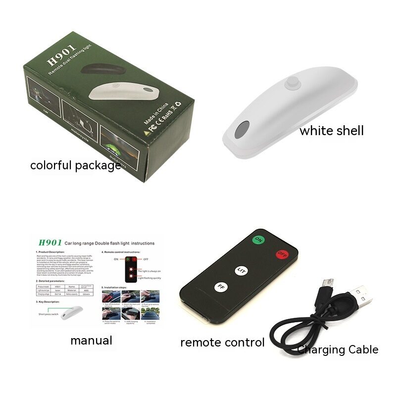 Car Remote Pilot Light Rain Fog Weather Anti-collision
