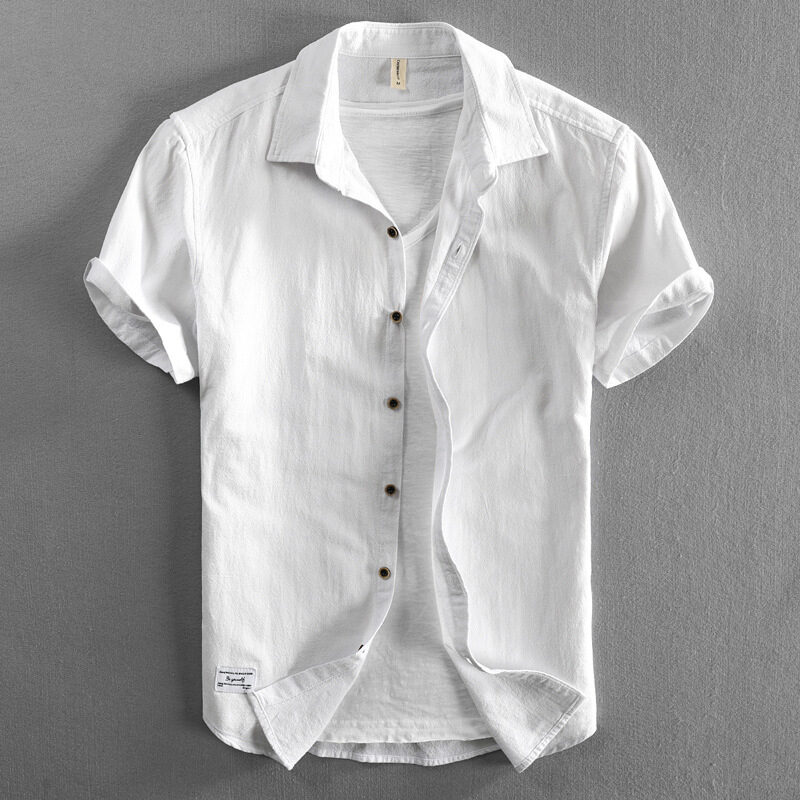 Casual Loose Lapels Outer Wear Half Sleeve Top