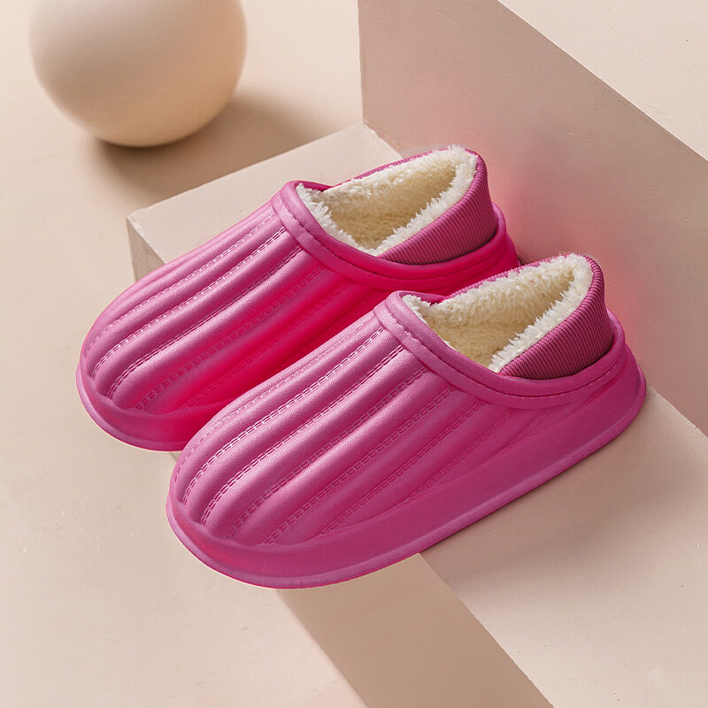 Fashion Thickened Couple Slippers Women's Winter Shoes Home
