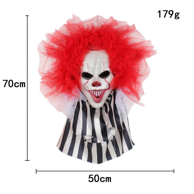 Halloween Horror Clown Wreath Door Hanging Decoration Wall