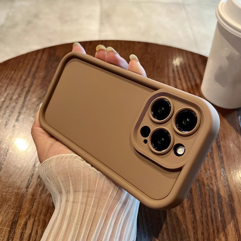 Solid Color Phone Case Fine Hole All-inclusive Drop-resistant