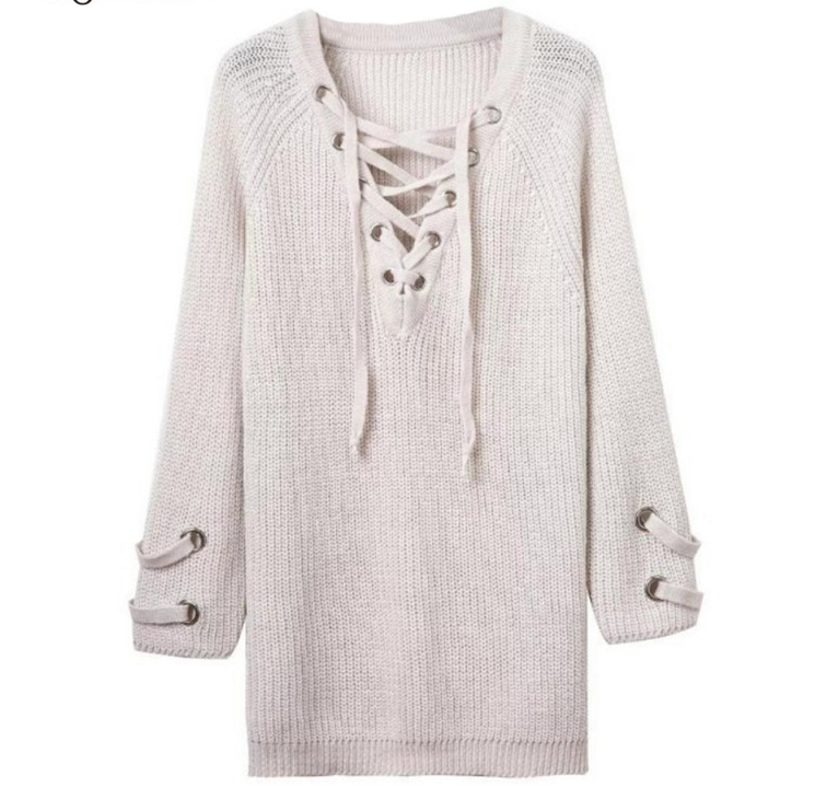 Women Sweater woman Sweaters V Neck Mesh Lace
