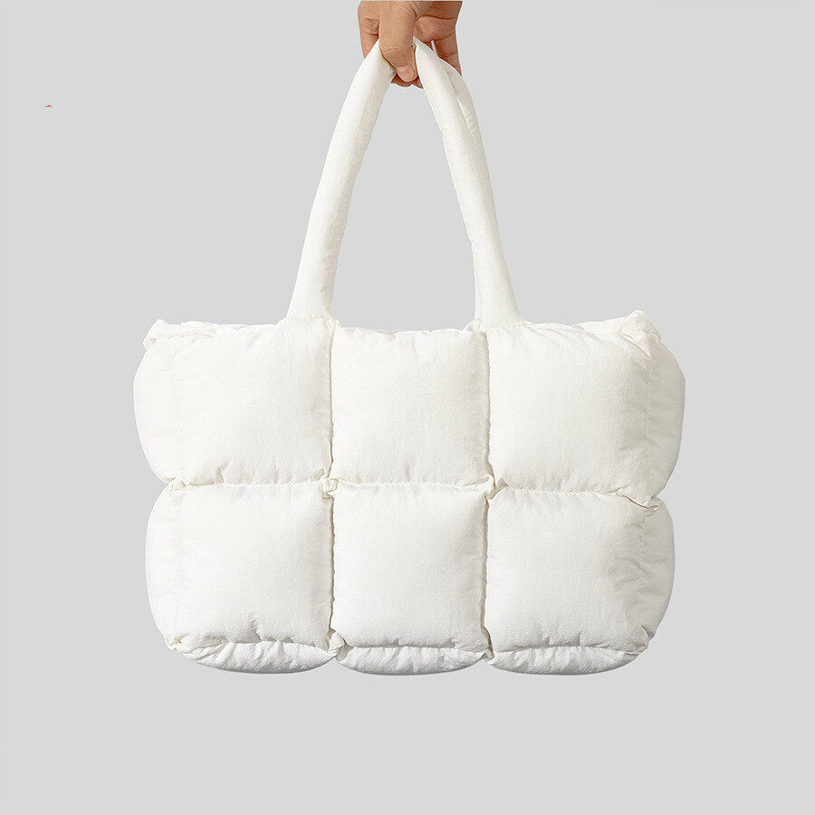 Soft Down Handbag Woman Cotton Dress Bags Filled