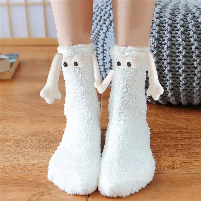 Christmas Supplies Magnetic Suction Hand In Couple Socks