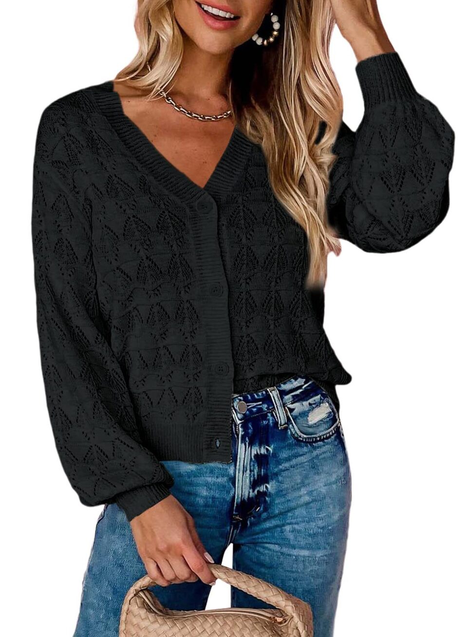Fashion Short Cardigan Knitted Sweaters Women Autumn