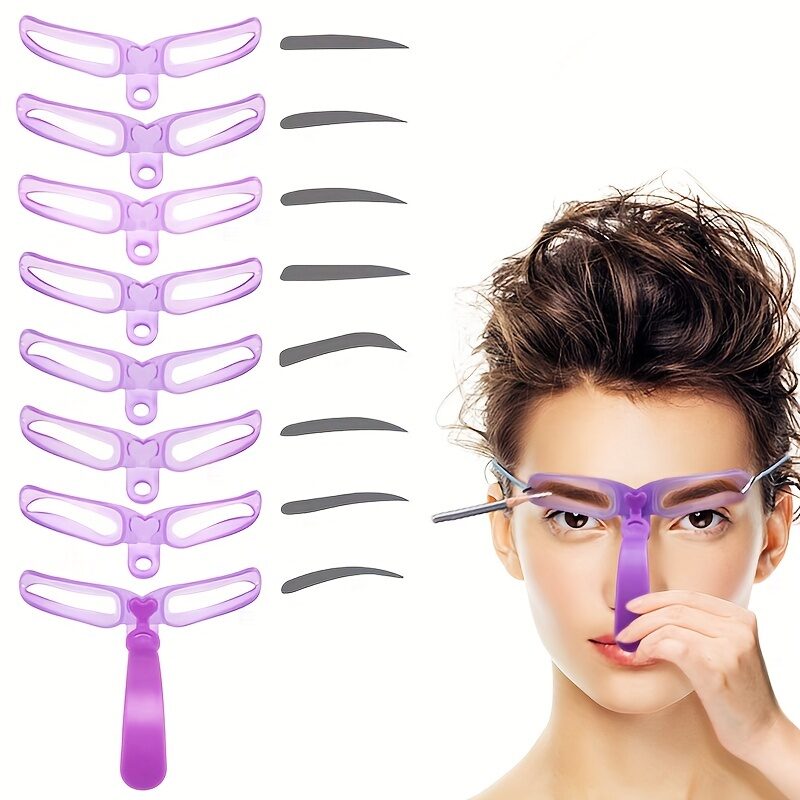 8pcs Eyebrow Stencils