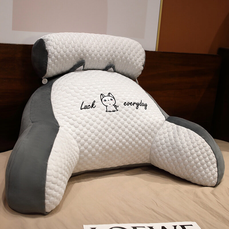 Sofa Fluffy Cushion Luncheon Pillow Triangle Reading Bedside