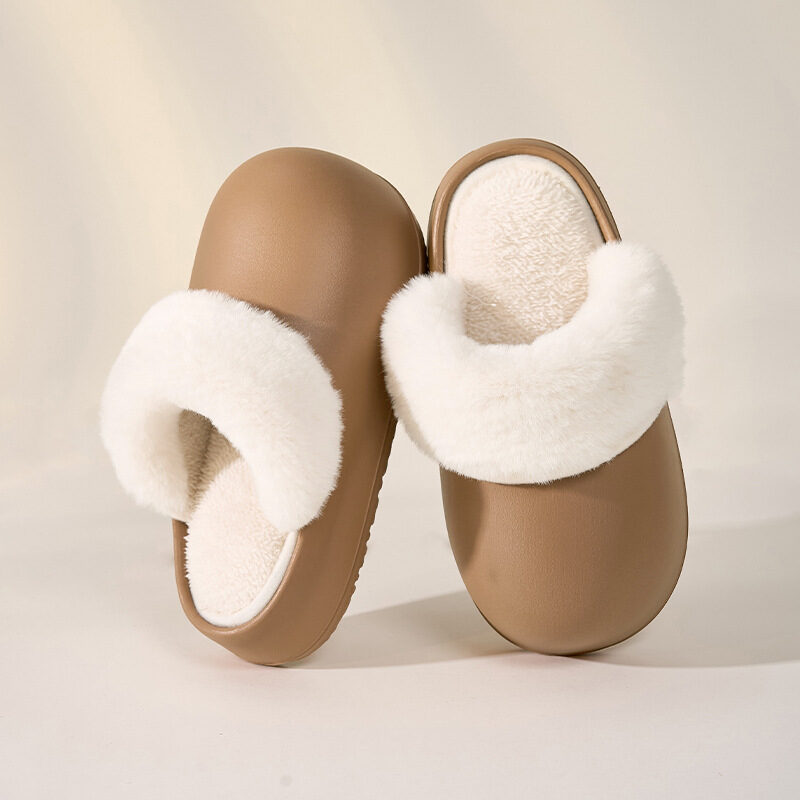 Removable Slippers Winter Waterproof Plush Shoes Household Thick