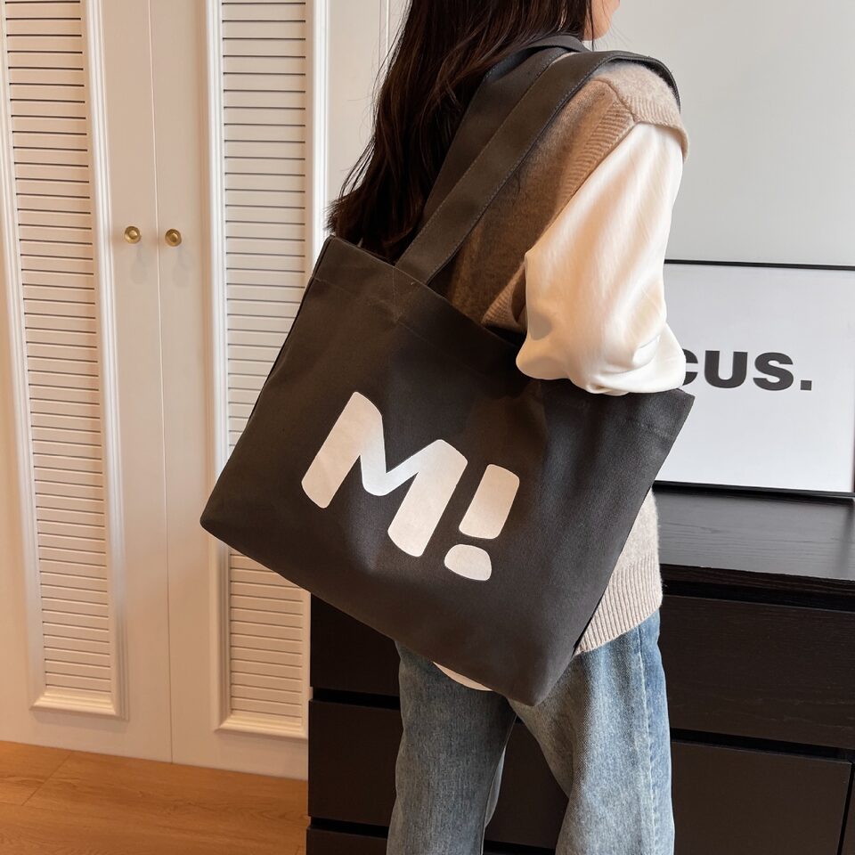Letter Printed Shouder Bags Canvas Totes For Women