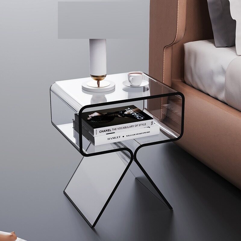 Minimalist Transparent Acrylic Side Table Sofa And Tea