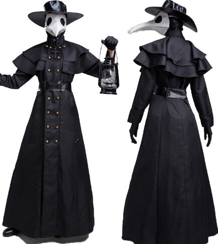Halloween Dark Dungeon Hero Costume Crow Mouth Plague
